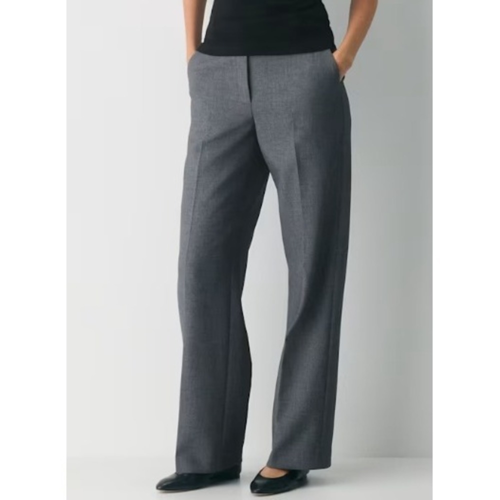 Babaton Aritzia Agency Pants High Rise Wide Leg Trouser Grey Size 4 127437